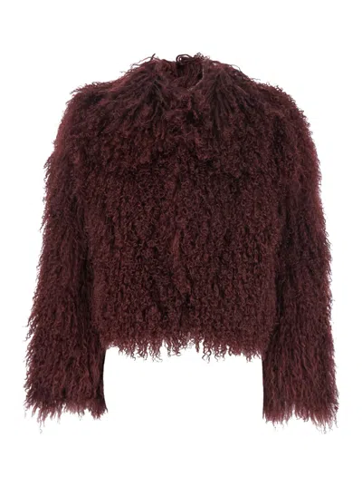 PLAIN PLAIN TIBET FUR SHORT JACKET