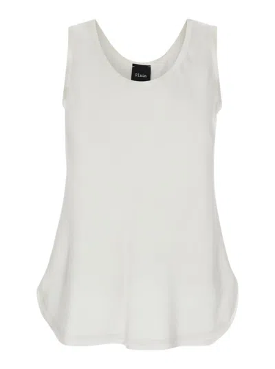 Plain Top Lucido In White
