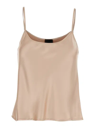Plain Top Spalline Sottili In Pink