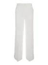 Plain White Pants With Wide Leg
