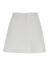 Plain White Shorts With Belt Loops In White
