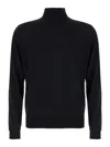 Plain Dolcevita In Lana Seta Cachemire In Black