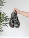 Plaka Women Palm Leaf Sandals In Turquoise Zebra In Multi