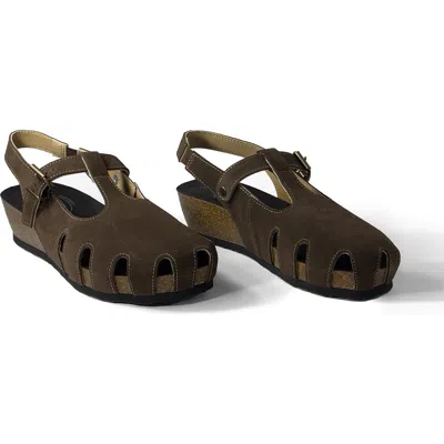 Plakton Amanda Sandal In Afelpado Marron