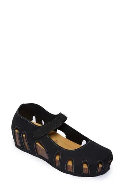 Plakton Anna Sandal In Nobuck Sa Negro