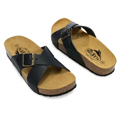 Plakton Baker Slide Sandals In Black