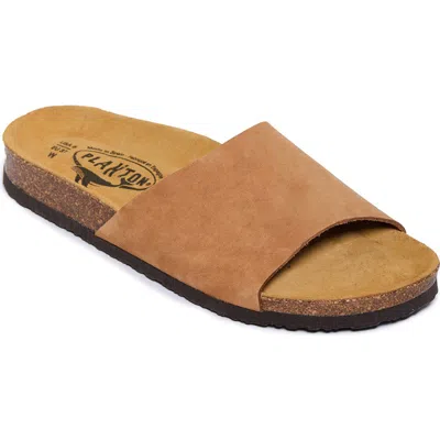 Plakton Bala Slide Sandal In Nobuck Nuez