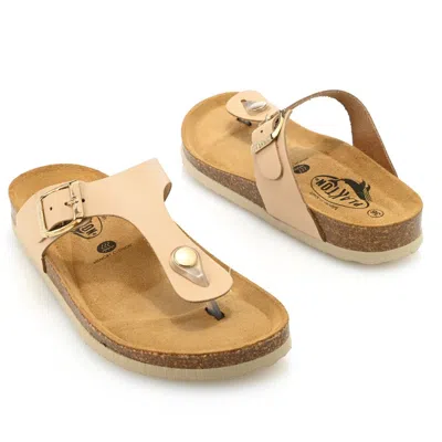 Plakton Bolero Adjustable Slide-on Sandals In Neutral