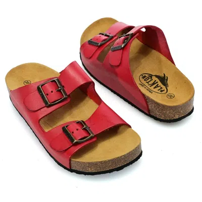 Plakton Boludo Plakton Beta Slide-on Adjustable Sandals In Red