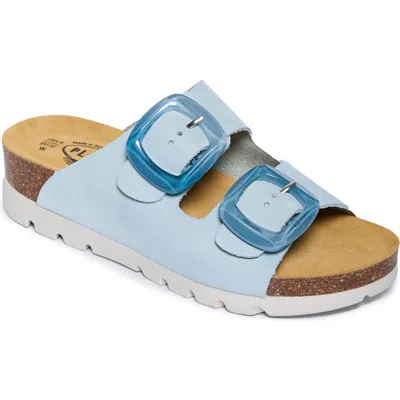 Plakton Calla Slide Sandal In Blue