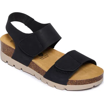 Plakton Compi Sandal In Nobuck Black