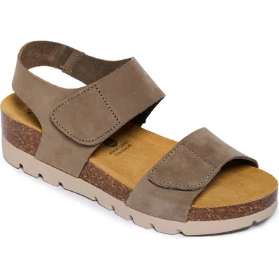 Plakton Compi Sandal In Nobuck Kaki