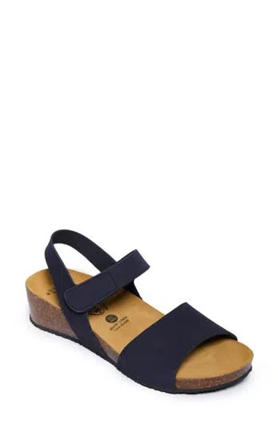 Plakton Luna Sandal In Nobuck Navy