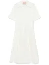 Plan C Shirt Neck Dress In Ecru`