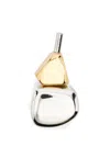 Plan C Abstract Geometric Drop Earrings In White