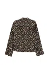 Plan C Abstract-print Silk Shirt In Brown