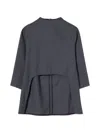 Plan C Asymmetric Tunic Top In Gray