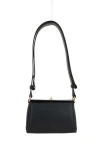 Plan C Mini Turn-lock Leather Shoulder Bag In Black