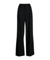 Plan C Wool Tailored Trousers In Black