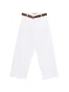 Plan C Belt Trousers In White