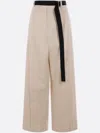 Plan C Belted Canvas Trousers In Neutrals