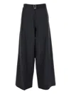 Plan C Grey Wool Trousers In Black