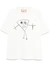 Plan C Bianca-print T-shirt In White