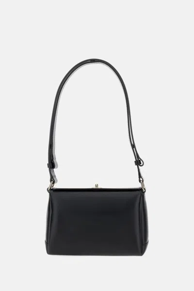 Plan C Black Leather Small Shoulder Bag