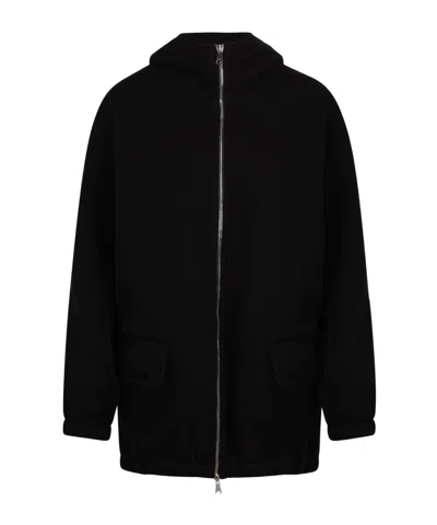 Plan C Black Scuba Hooded Jacket