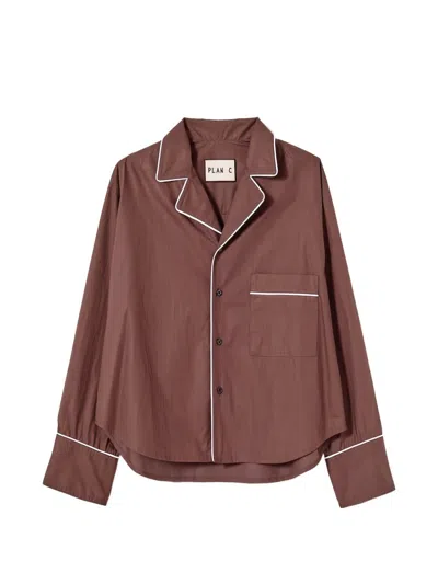PLAN C BOXY COTTON SHIRT