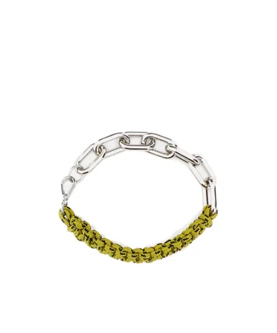 Plan C Braided Cord Chain Necklace In Multi