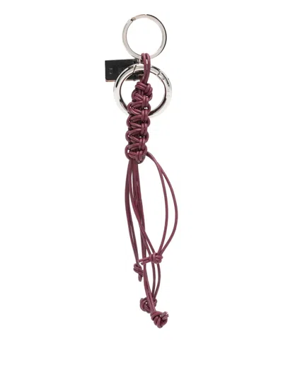 Plan C Braided Keyring In Brown