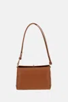 Plan C Brown Folded Shoulder Bag In Brown