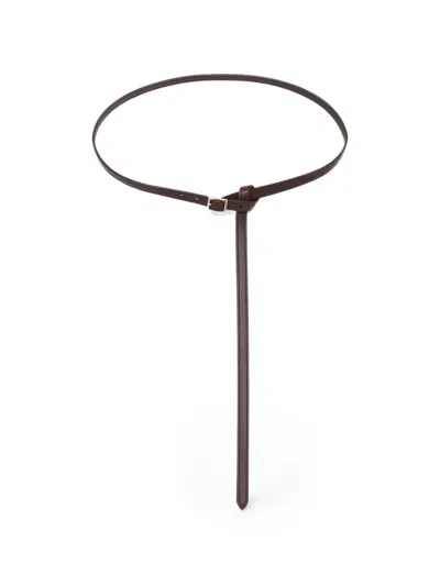 Plan C Buckle-fastening Leather Belt In Brown
