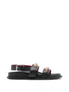 Plan C Buckle-strap Sandals In Black