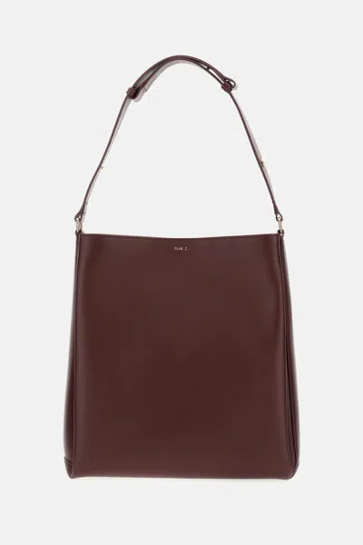 Plan C Burgundy Logo Hobo Bag