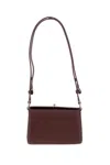 Plan C Burgundy Smooth Grain Calfskin Mini Shoulder Bag In Burgundy