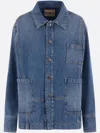 Plan C Button-up Denim Jacket In Blue