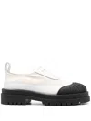 Plan C Canvas Lace-up Shoes In Neutrals