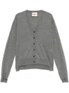 Plan C Cashmere Cardigan In Grey