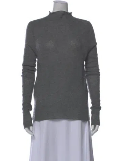 Pre-owned Plan C Cashmere Mock Neck Sweater In Gray