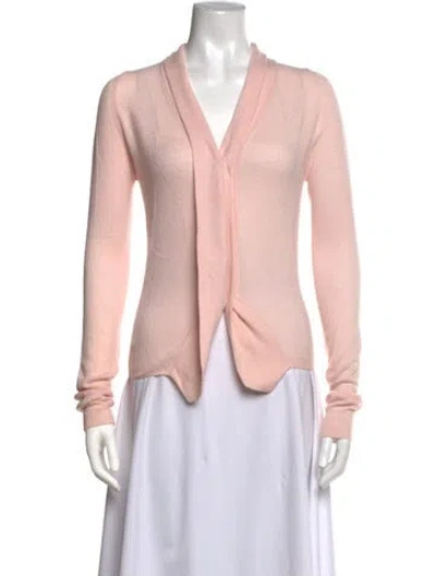 Pre-owned Plan C Cashmere V-neck Sweater W/ Tags In Pink