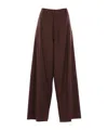 Plan C Casual Pants With Belt Loops In Brown