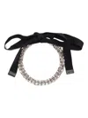 Plan C Chain-link Ribbon Necklace In Black