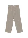 Plan C Check Wool Trousers In Black