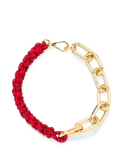 Plan C Chunky-chain Braided Necklace In Multi