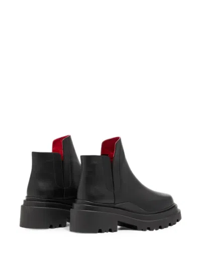 Plan C Chunky-sole Ankle Boots In Black