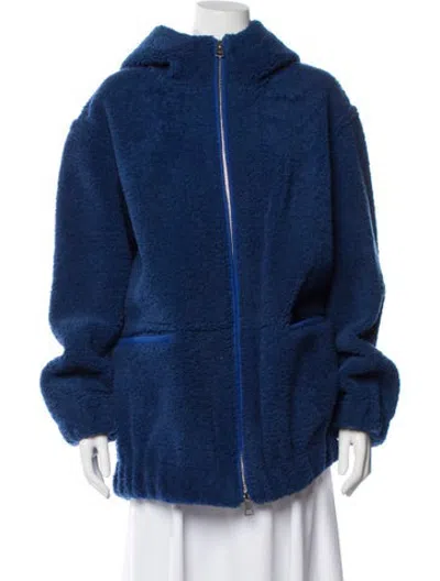 Pre-owned Plan C Coat In Blue