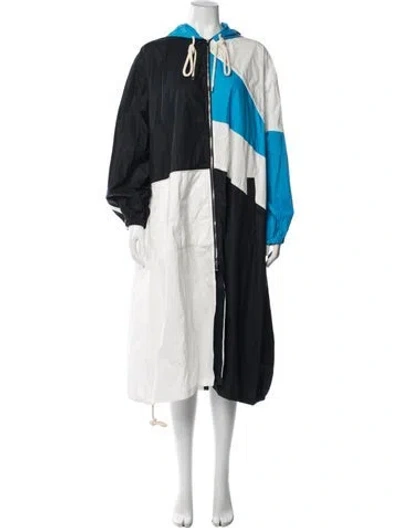 Pre-owned Plan C Colorblock Pattern Jacket In Blue
