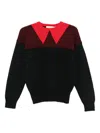 Plan C Colour-block Jumper In Gray